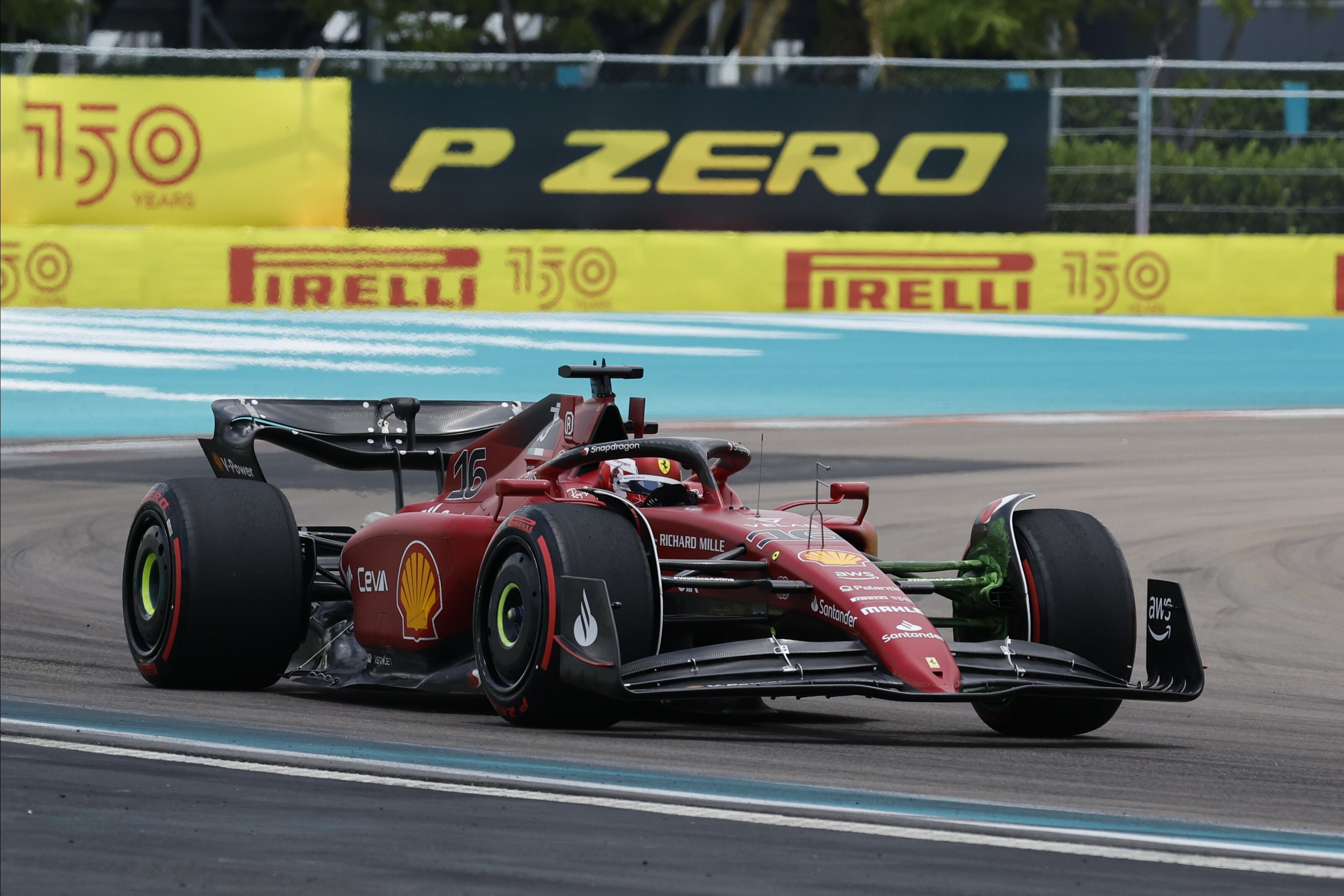 Carlos Sainz durante los entrenamientos libres en Miami.