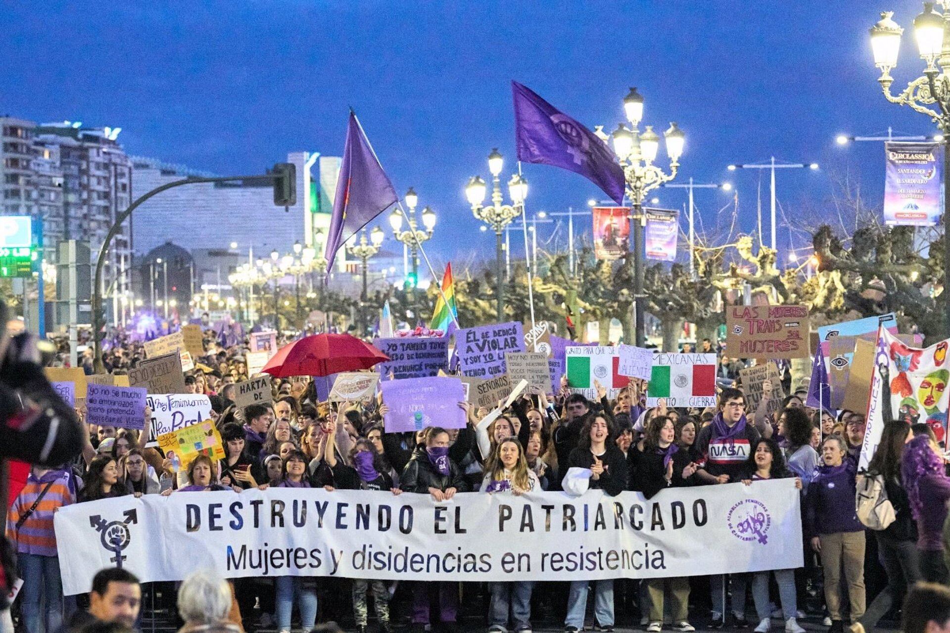 Imagen de la manifestación en Santander.