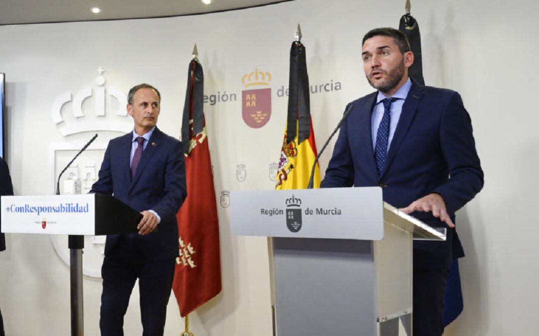 Luengo y Celdrán en la sala de prensa de San Esteban, en una imágen de archivo