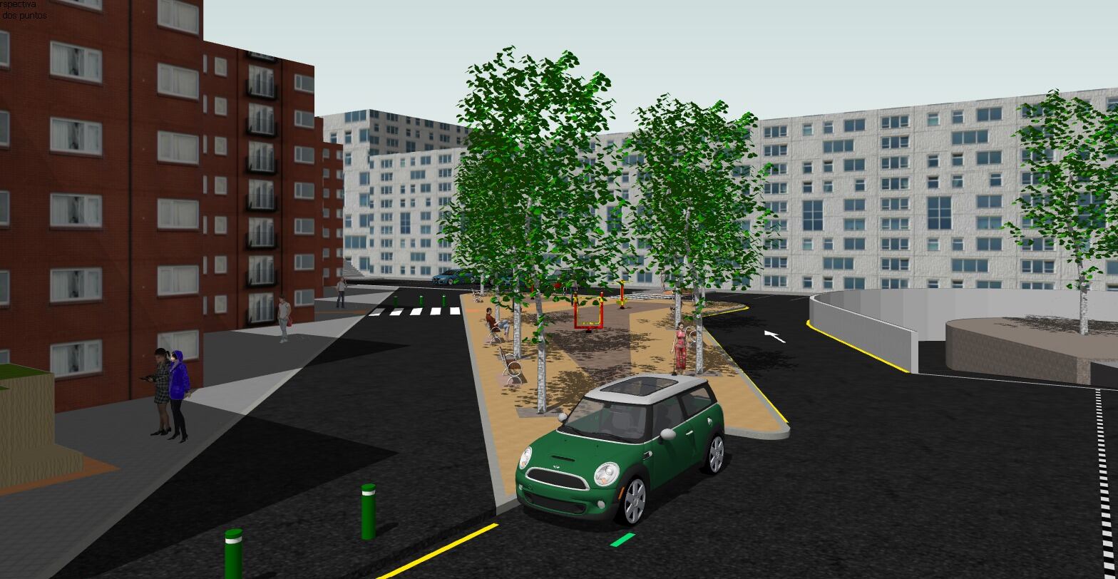 Recreación de cómo quedará la plaza de Benissaidó en Alcoy tras las obras.