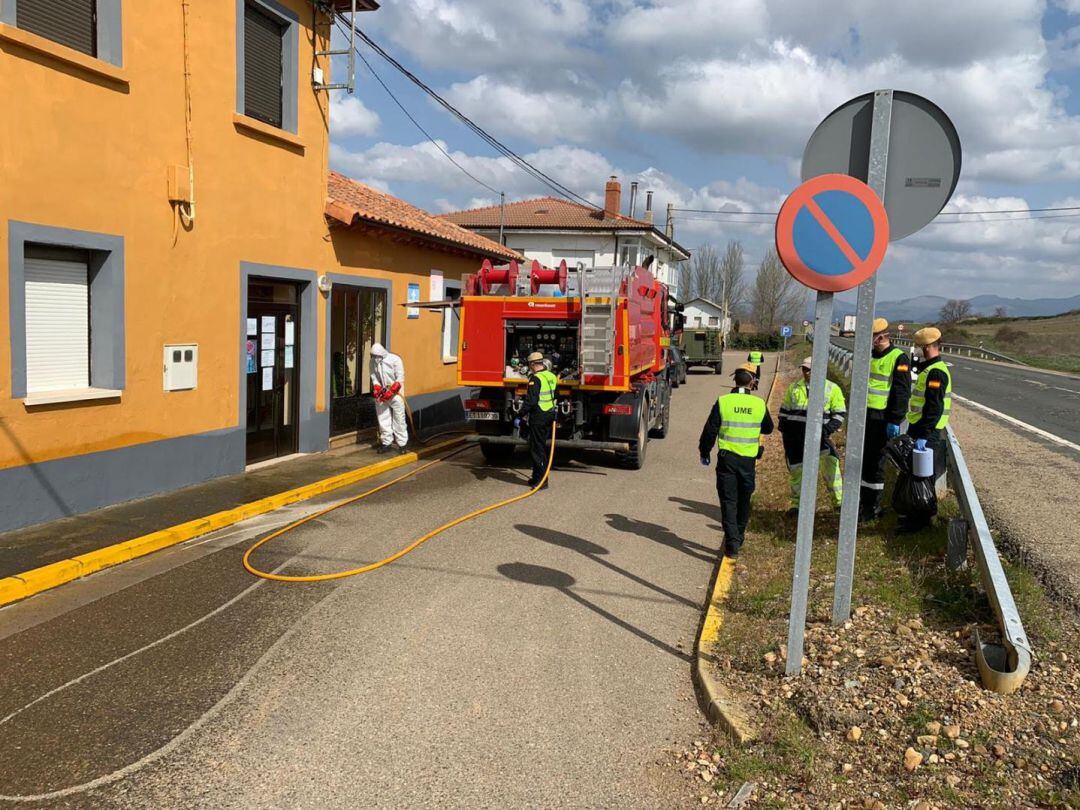 Labores de desinfección en Cubillas de Rueda