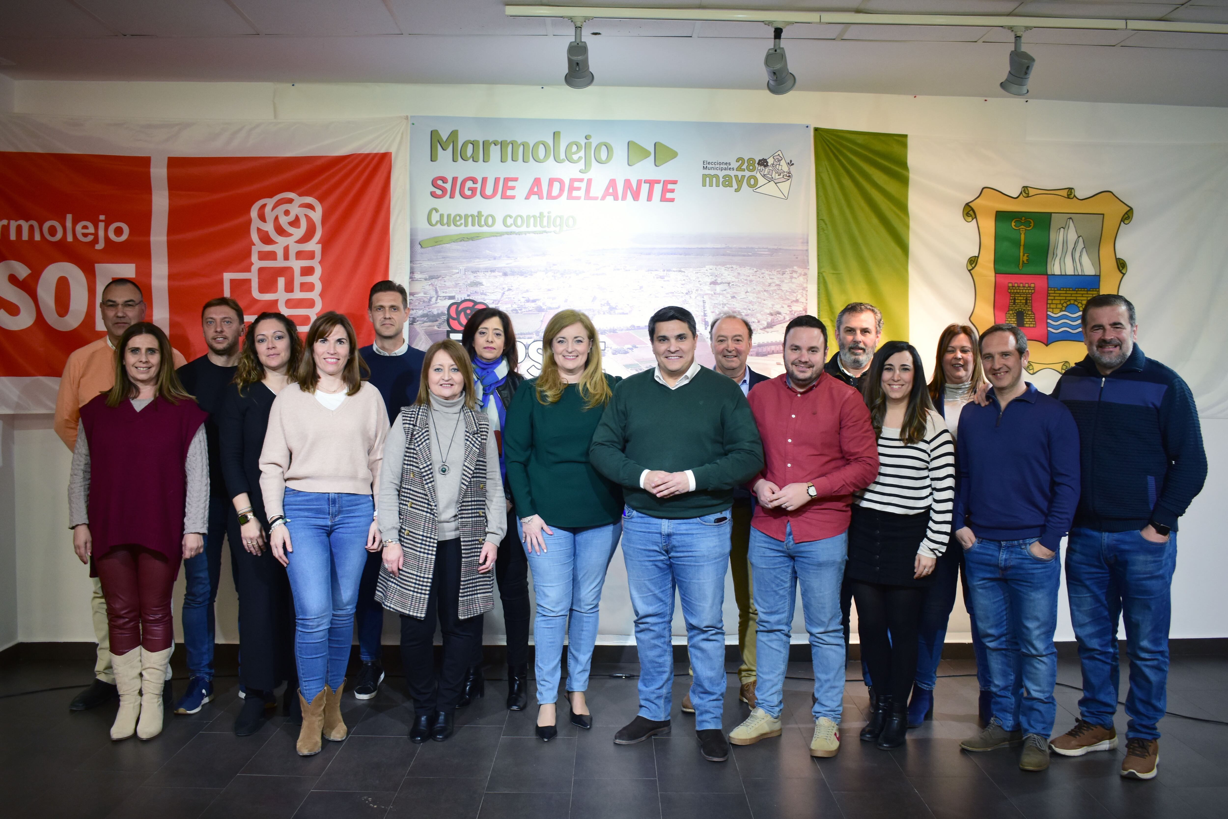 Candidatura del PSOE de Marmolejo a las elecciones municipales del 28 de mayo.