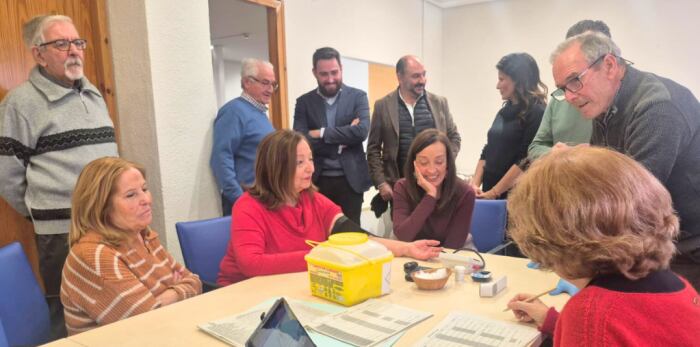 Carmen Susín en el Hogar de Mayores de Barbastro. Foto: DGA