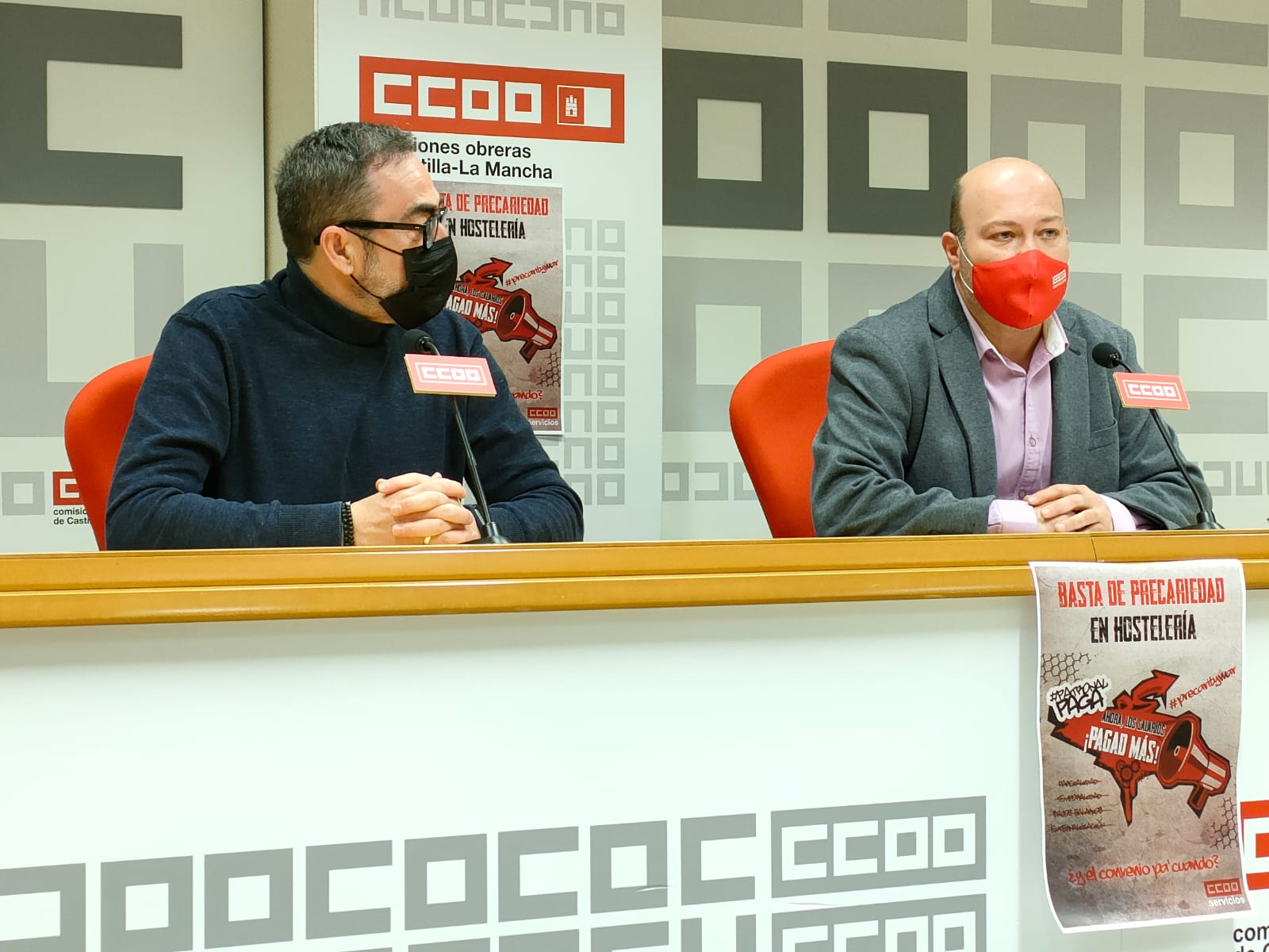 Paco de la Rosa y Santiago Zafrilla en la sede de CCOO