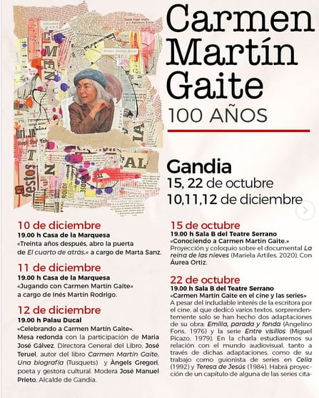 Ciclo "Carmen Martín Gaite. 100 años"