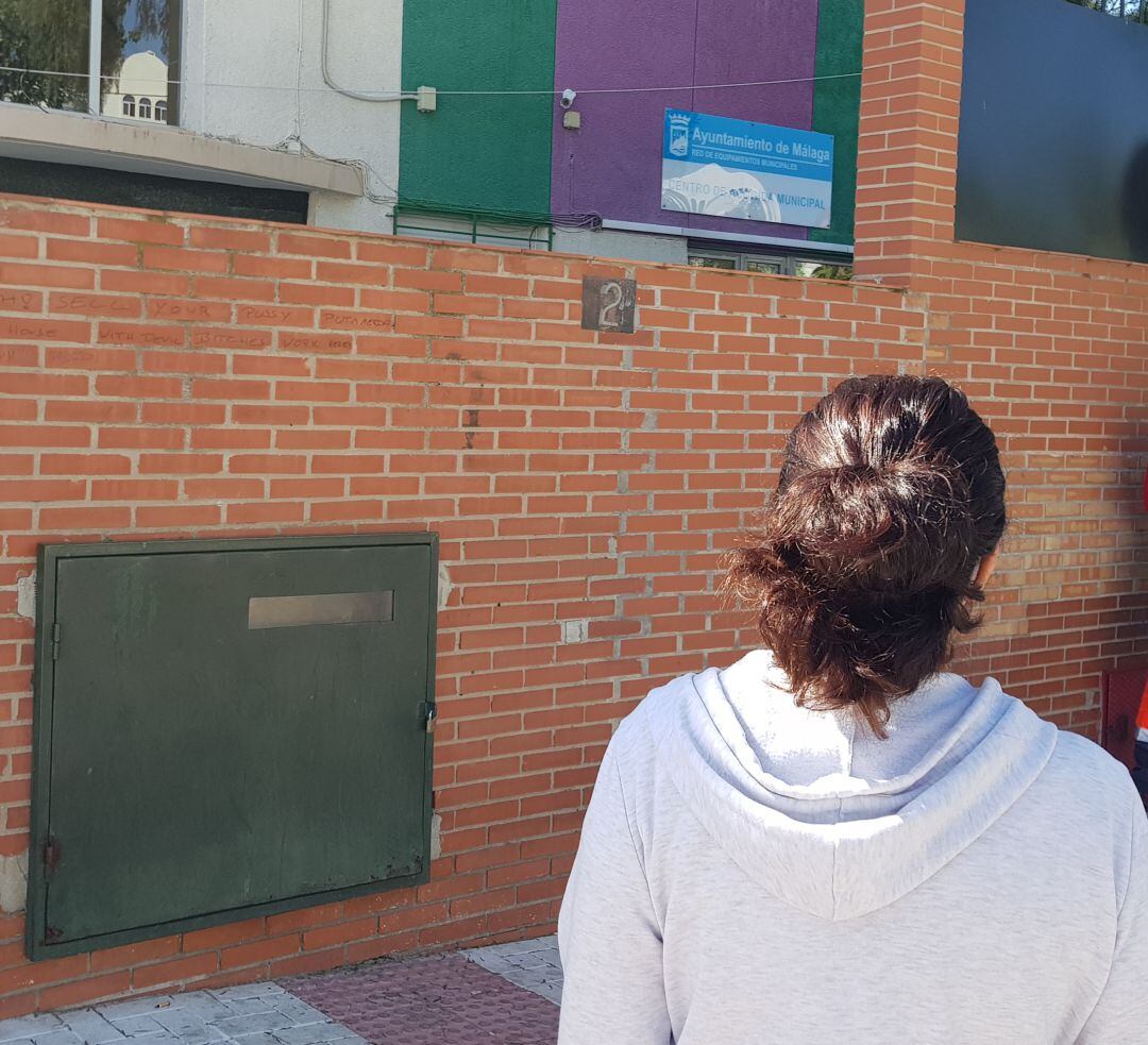 Inma, una de las residentes en el albergue de Málaga que ha recibido la vacuna Janssen