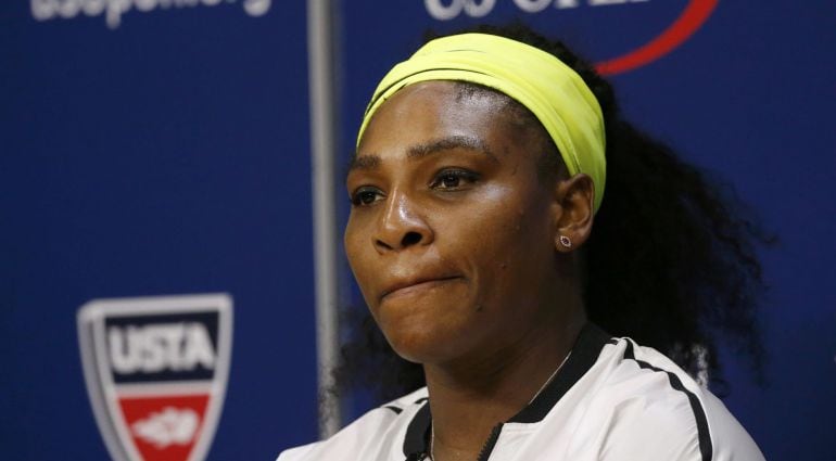 Serena Williams, durante la rueda de prensa posterior al partido