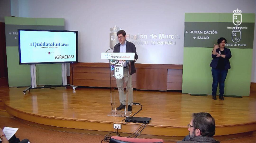 Comparecencia en la Consejería de Salud del consejero, Manuel Villegas, para informar de la expansión del coronavirus