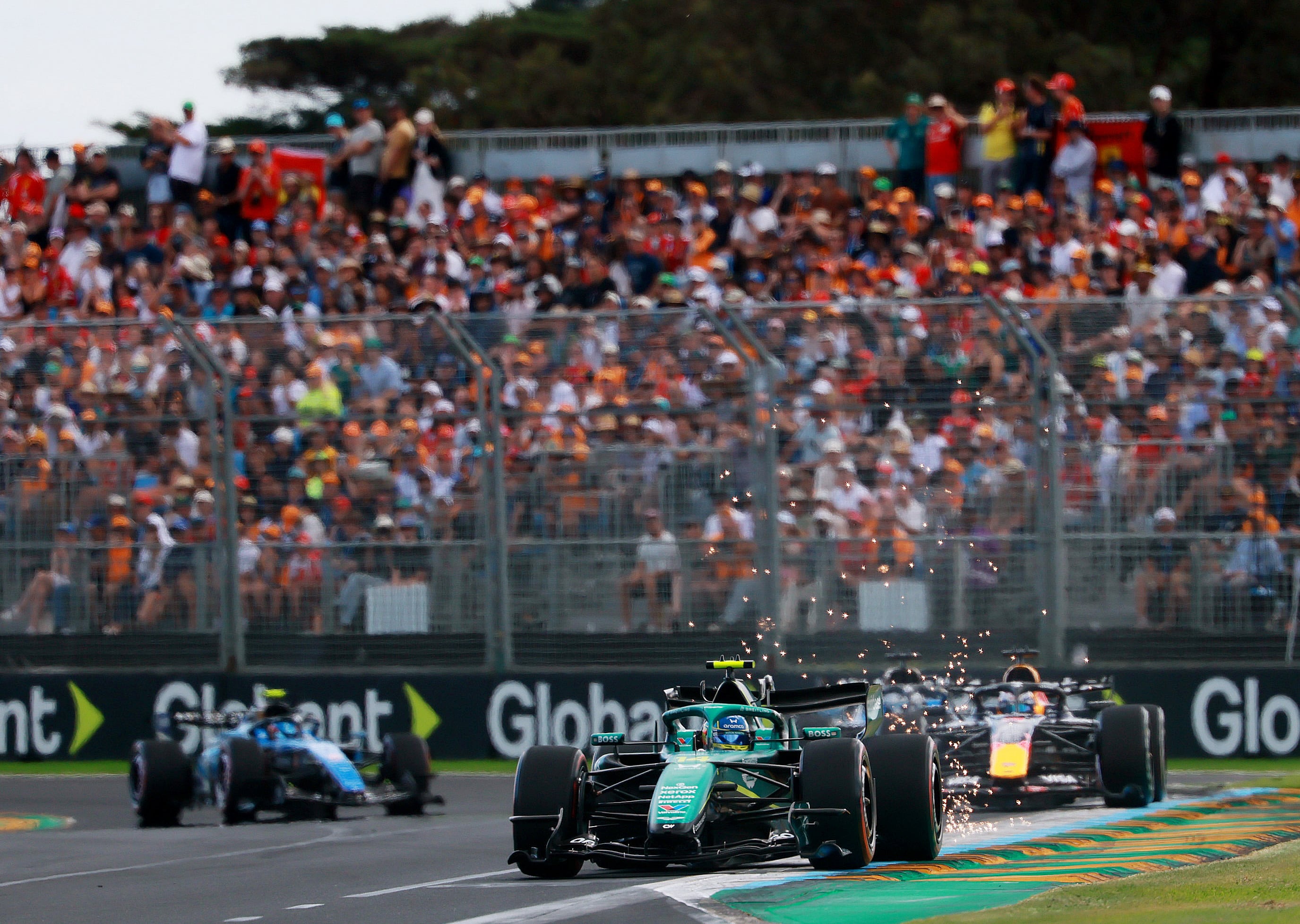 Fernando Alonso, durante el GP de Austrlia. (Mark Horsburgh/LAT Images)