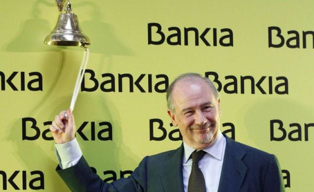 Rodrigo Rato durante la salida a bolsa de Bankia