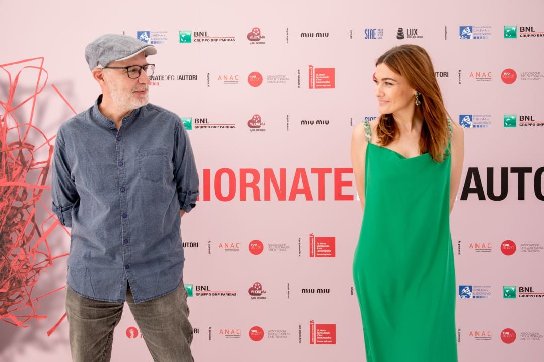 Juanjo Giménez y Marta Nieto en la presentación en Venecia