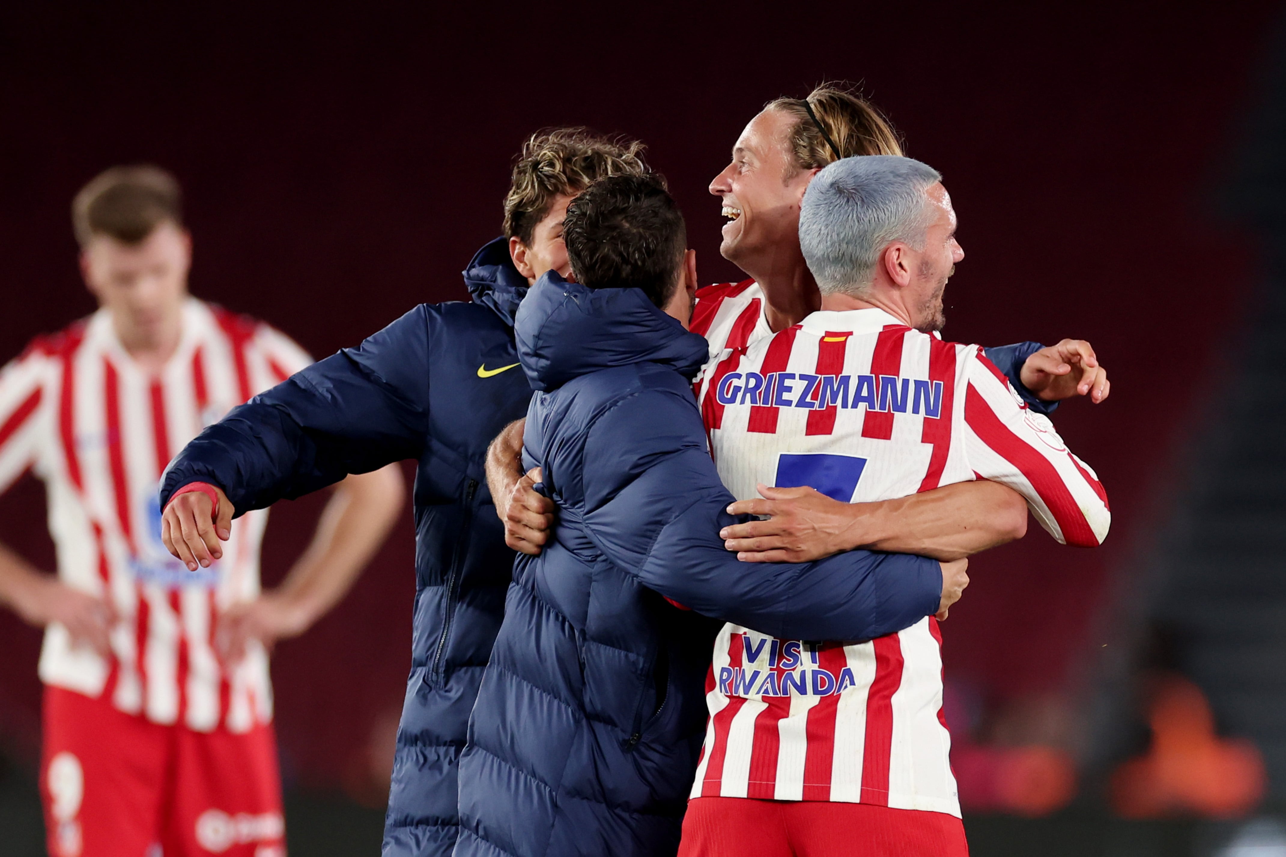 Griezmann celebrando junto a sus compañeros el pase a la final de la Copa del Rey en el Camp Nou