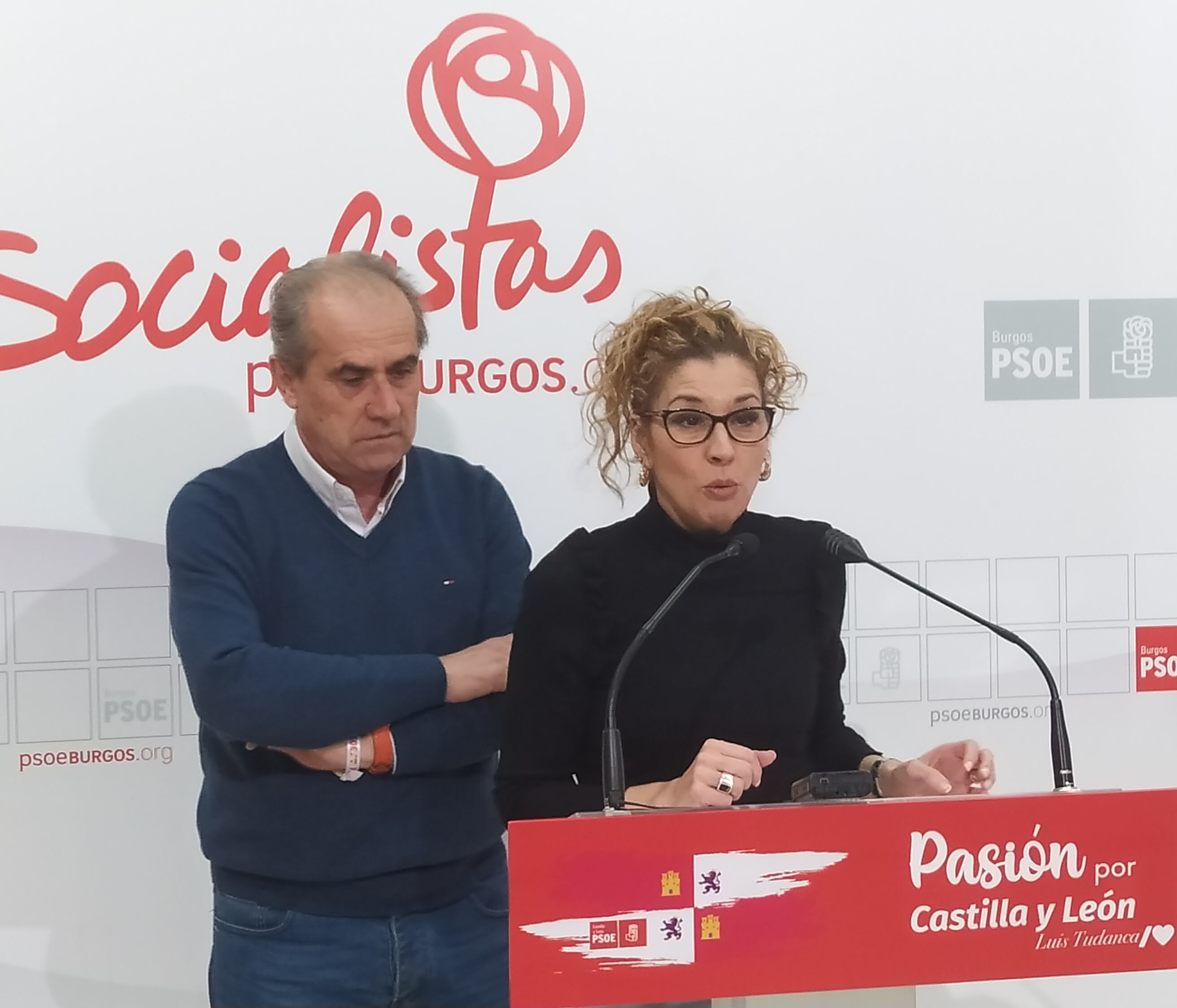 Los procuradores del PSOE por Burgos, Luis Briones y Virginia Jiménez