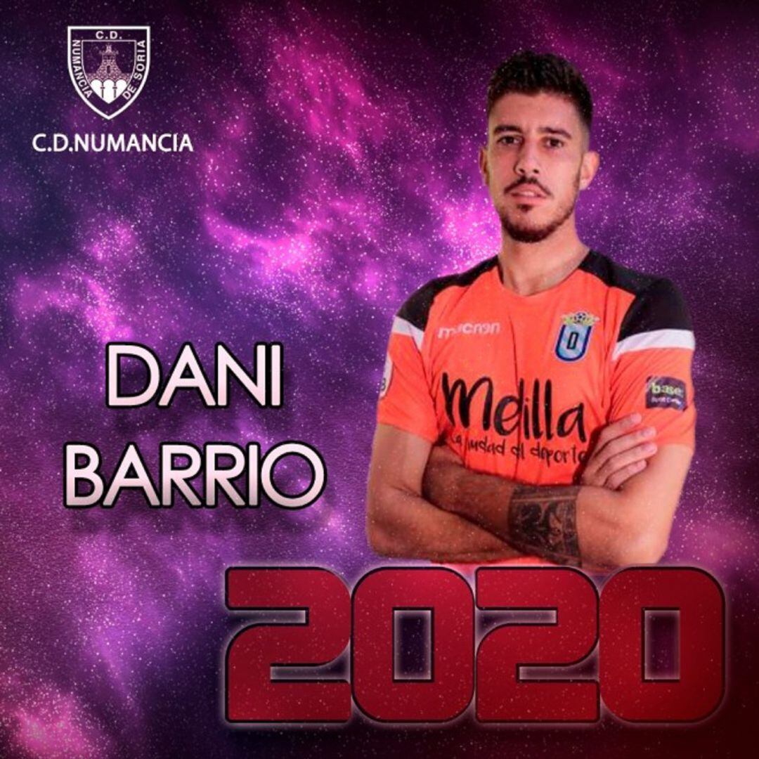 Dani Barrio, quinto fichaje del Numancia para el curso 2019-20.