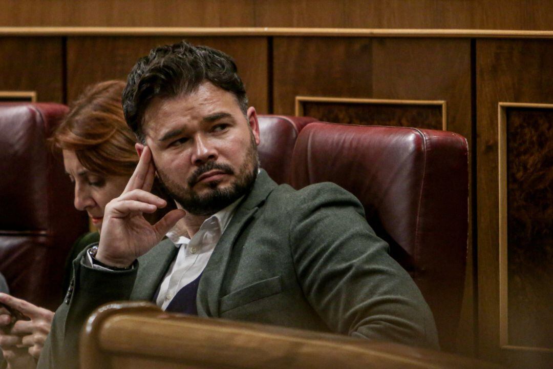 El portavoz de ERC en el Congreso de los Diputados, Gabriel Rufián