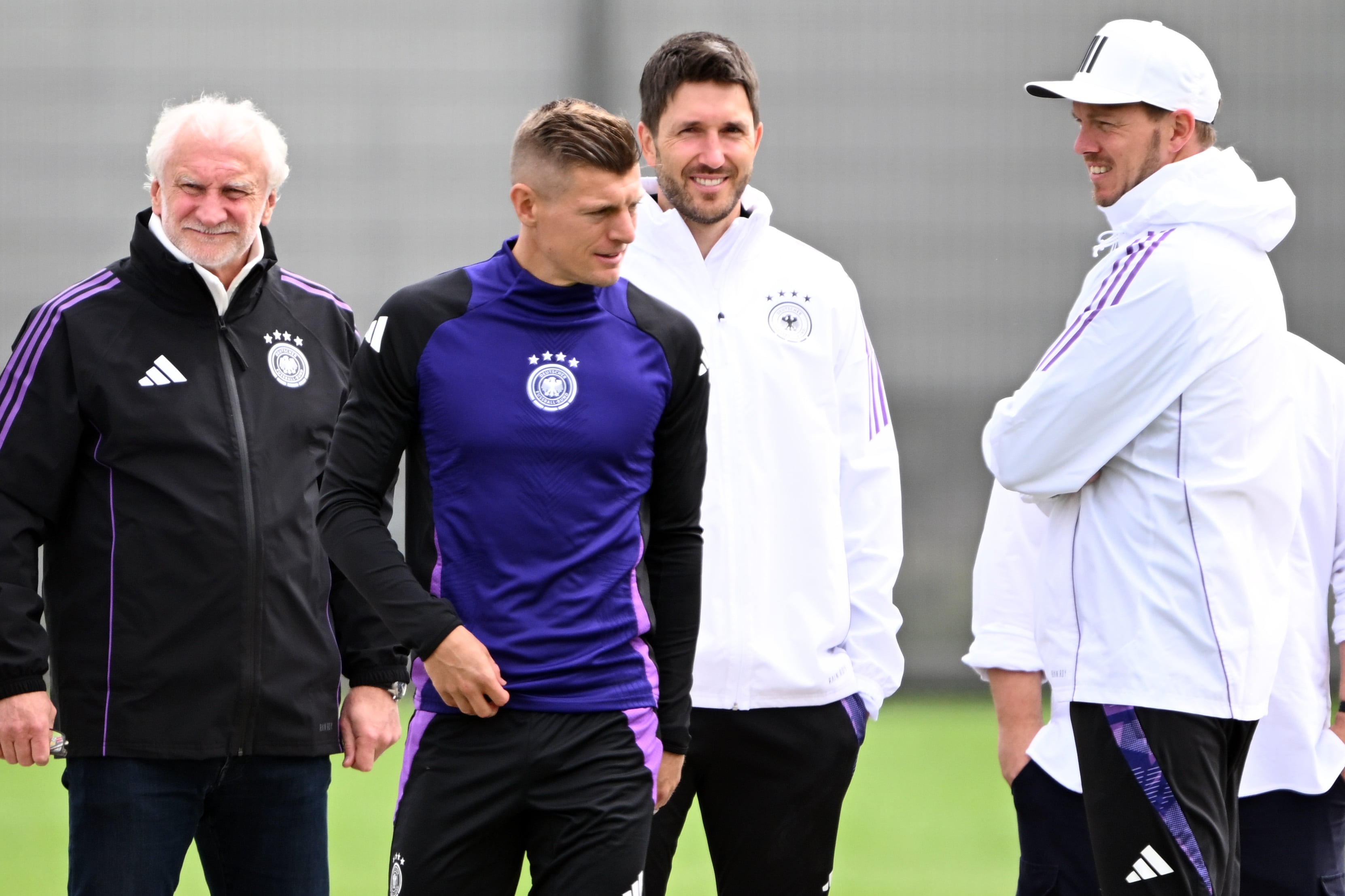 Toni Kroos, en el entrenamiento con la selección alemana