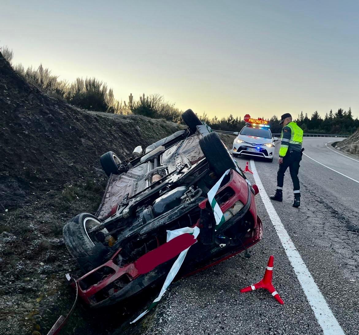 Accidente de esta mañana en Vilardevós.