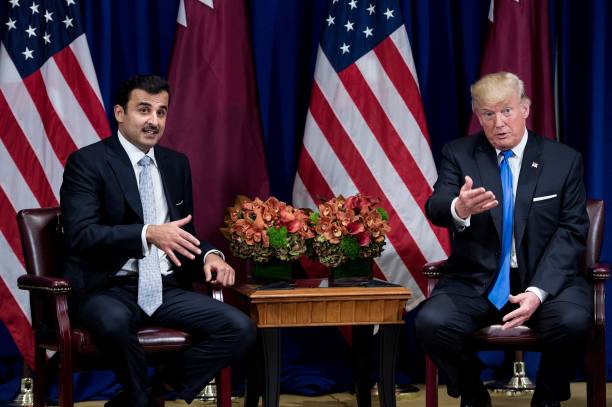 El Emir de Catar, Tamim bin Hamad al-Thani y 47º Presidente de EEUU, Donald Trump