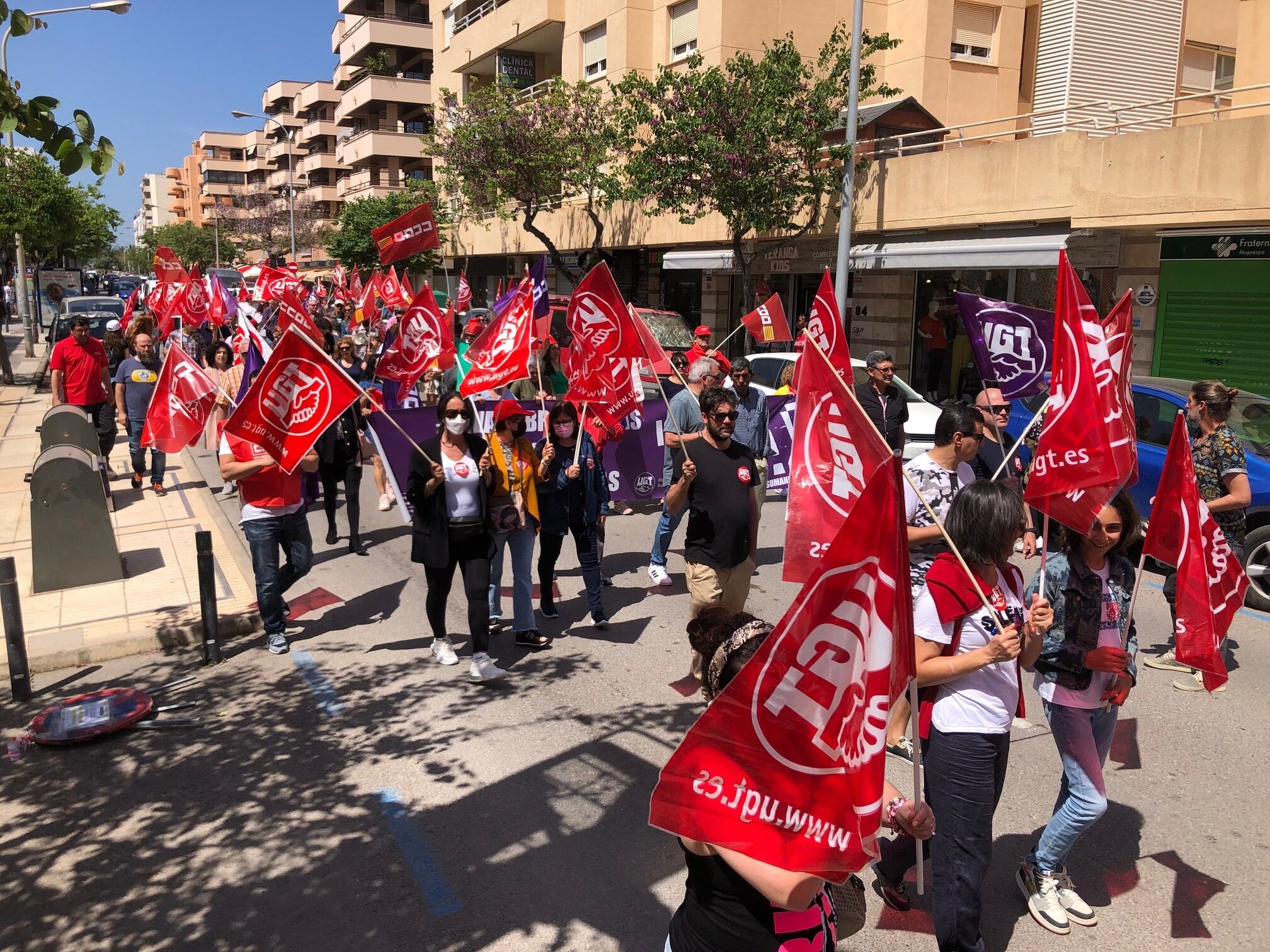 Un momento durante la moviización