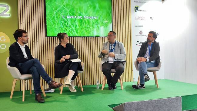 L'Àrea 5G de Ponent. Amb Sergi Sarri, Mercè March, Òscar Alavedra i Xavier Flores. Durant el 6è Fòrum Agroalimentari de Ràdio Lleida en el marc del segon Congrés BIT de Lleida.