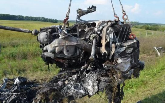 El Lamborghini quedó totalmente destrozado tras el accidente