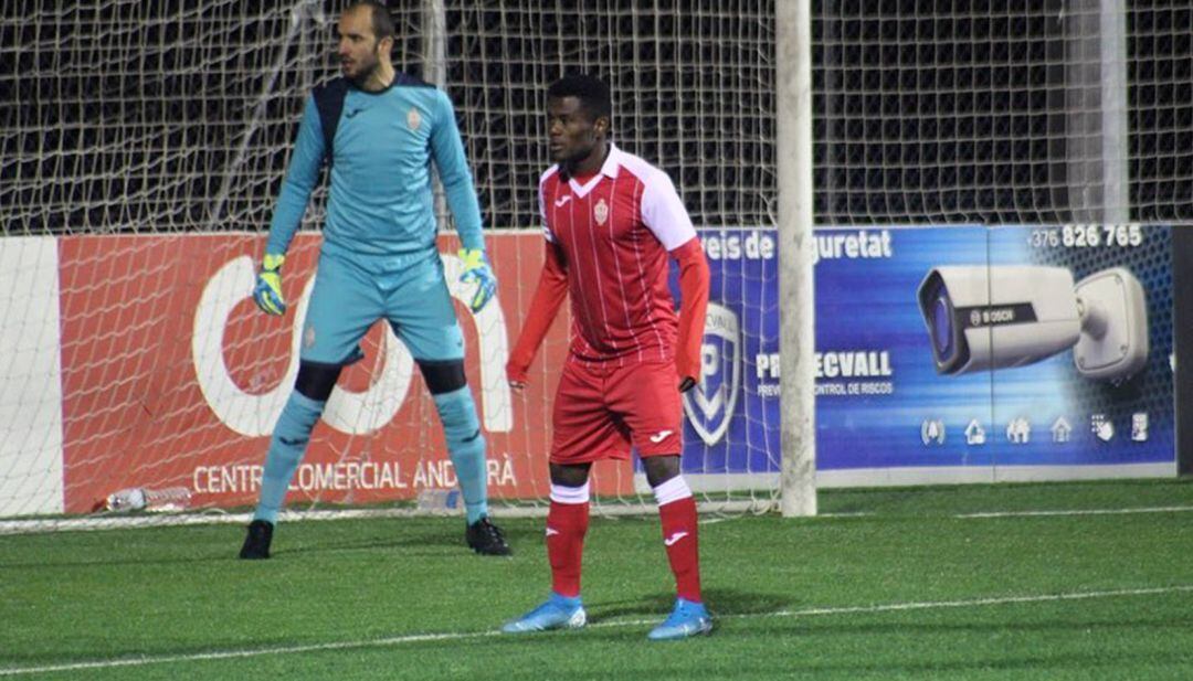 Júnior Kobon, en un partit amb la UE Engordany.