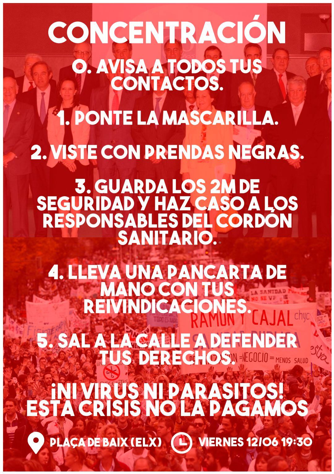 Cartel de los convocantes