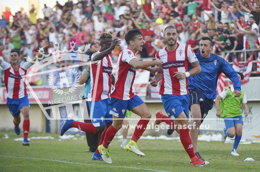 Celebración del gol.