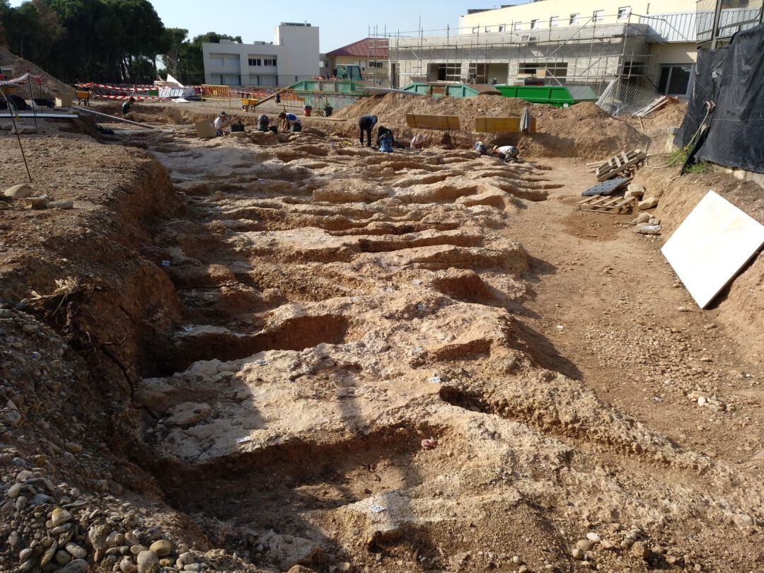 Tumbas halladas en la necrópolis de Tudela