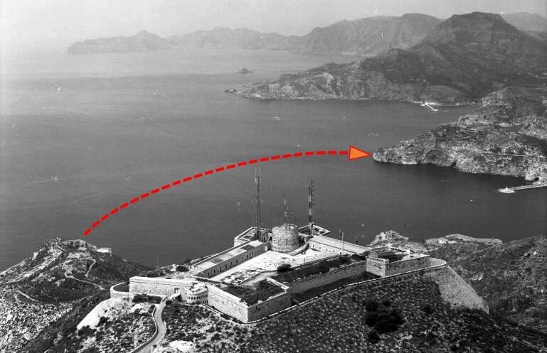 Experiencia de Trincabotijas (1641) para comprobar como cerrar con fuego de la artillería la bocana