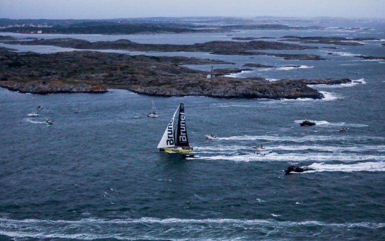 El Team Brunel llegando a la meta en Gotemburgo