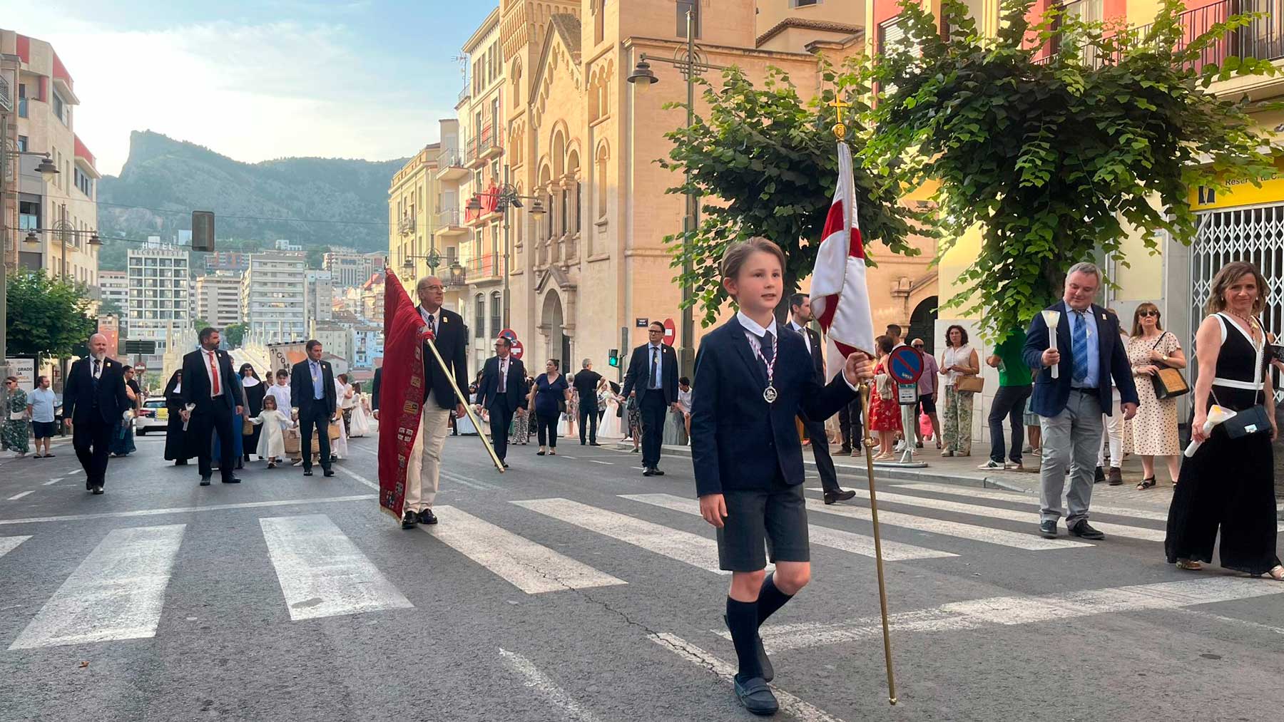El Sant Jordiet, Mateo Vilaplana Blaak, durante la procesión del Corpus