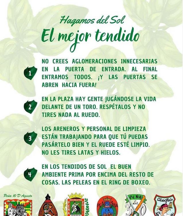 Cartel de la petición que realizan las peñas