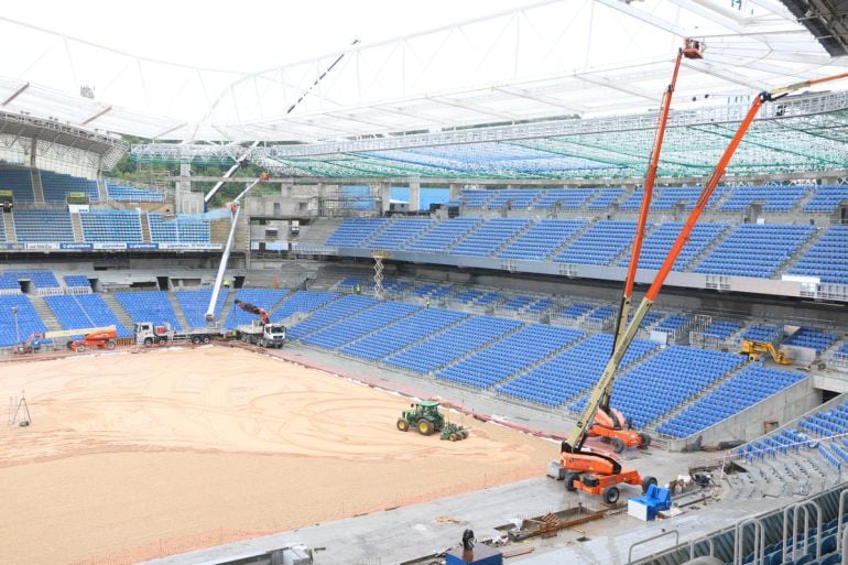 vVsta general de las obras del estadio de Anoeta