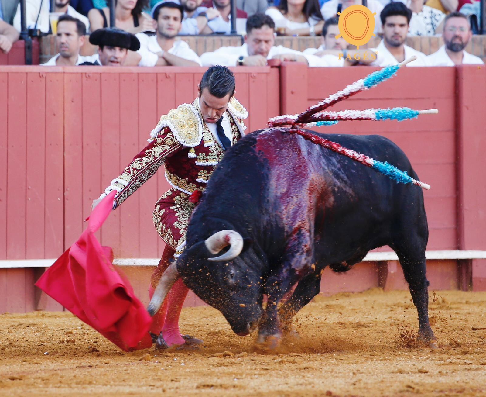 Doblón de José María Manzanares al segundo toro de la tarde