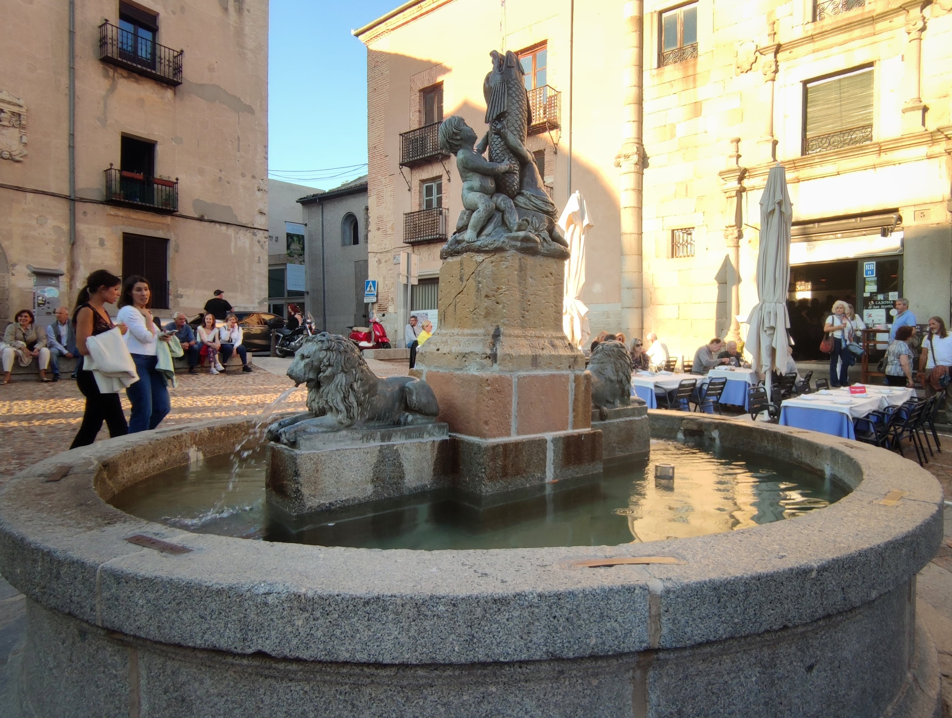 Fuente de Los Leones Plaza de San Martín de Segovia