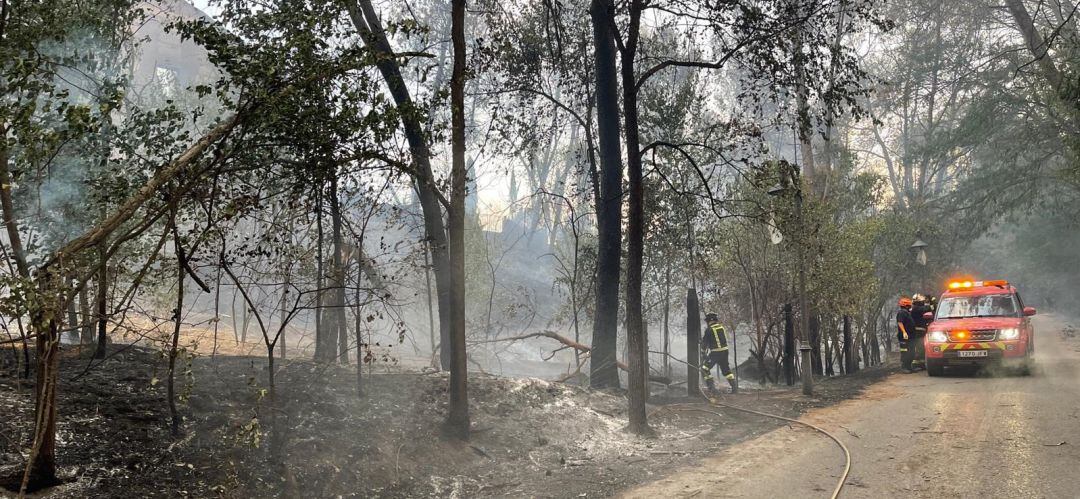 Incendio de Batres, estabilizado a las 21.30 horas de este domingo.