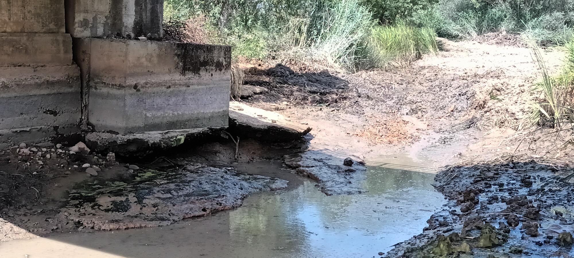 Estado del puente sobre el río Valdavia