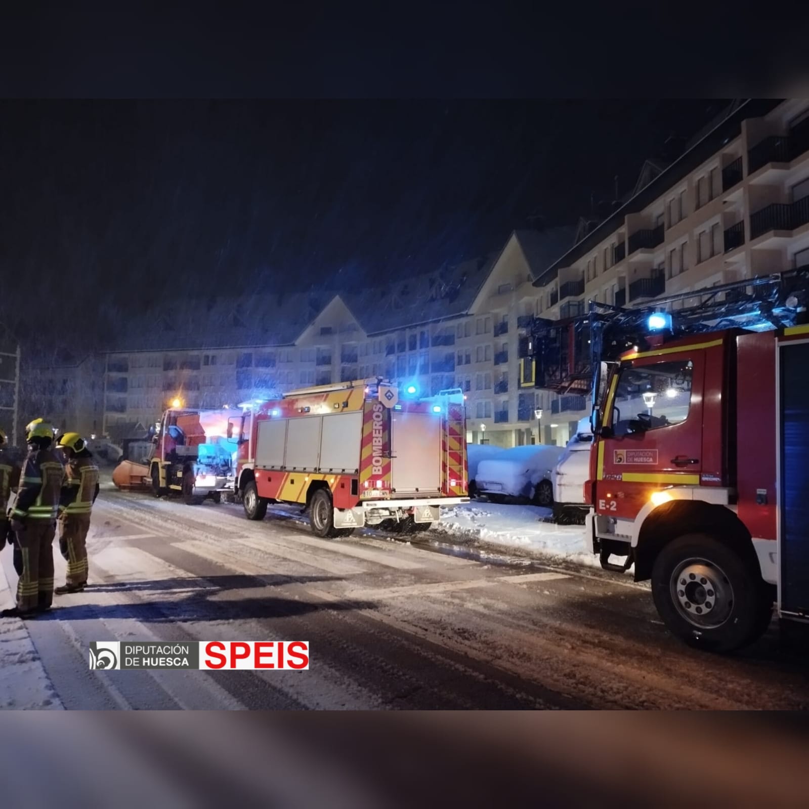 Actuación de los bomberos del SPEIS en Canfranc