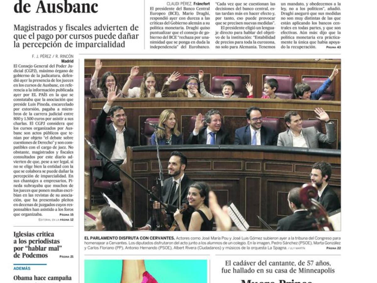 Portadas periódicos 22 de abril de 2016