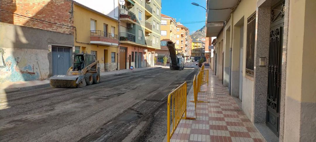 Asfaltado en las calles de Castalla