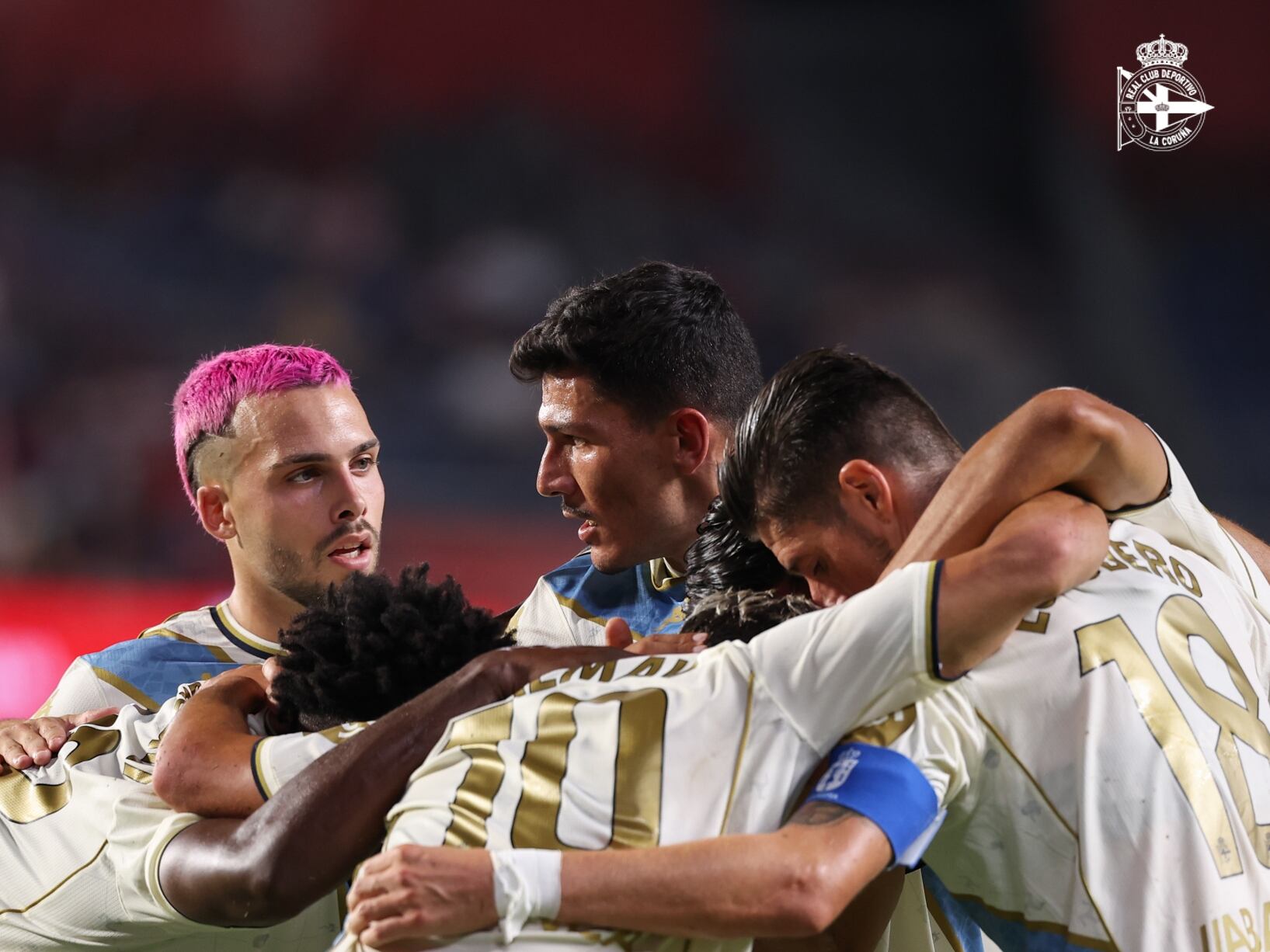 Los jugadores del Dépor celebran un gol en Granada | Foto: RCDeportivo