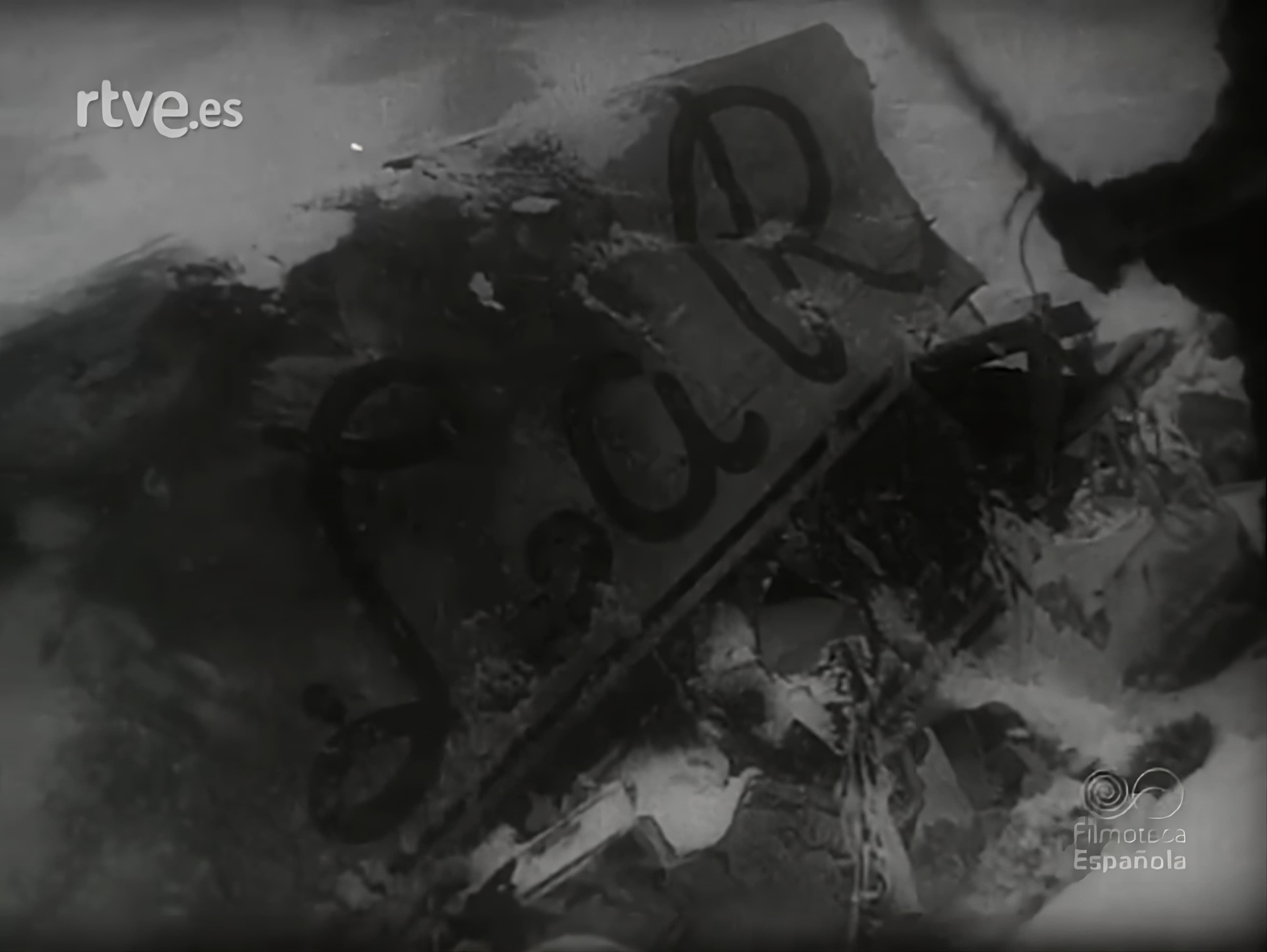 Imagen de los restos del avión