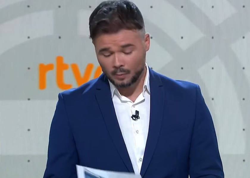 Rufián durante el debate a siete / RTVE