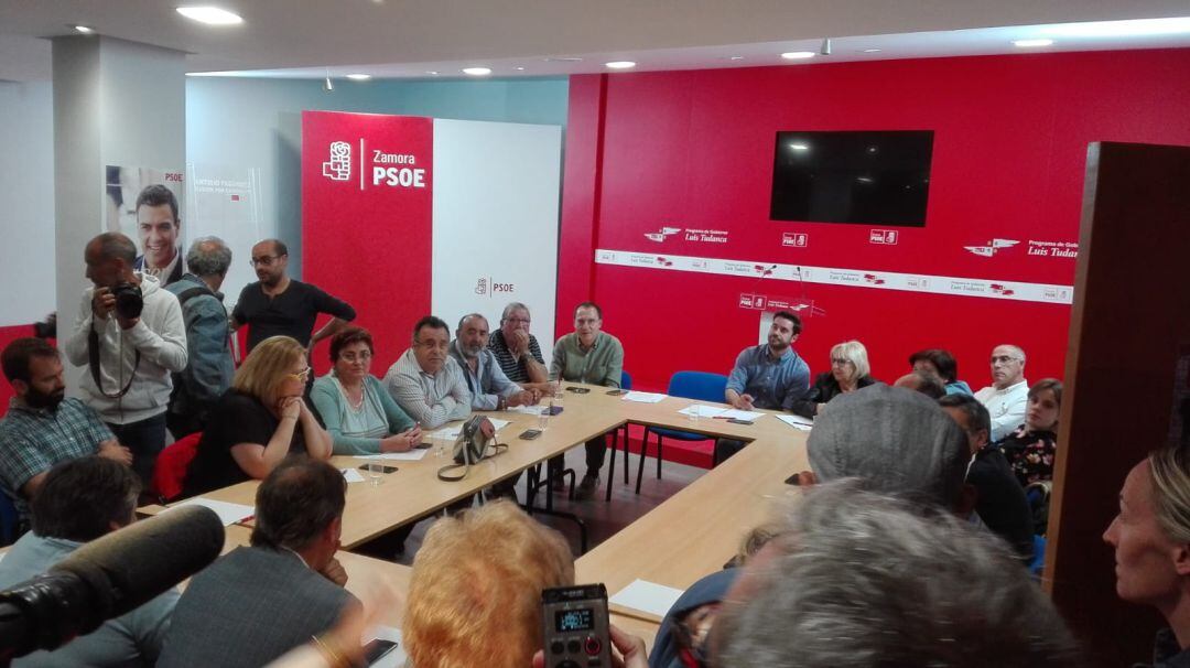 Reunión de la ejecutiva provincial del PSOE en la accidentada tarde del lunes 24 de junio