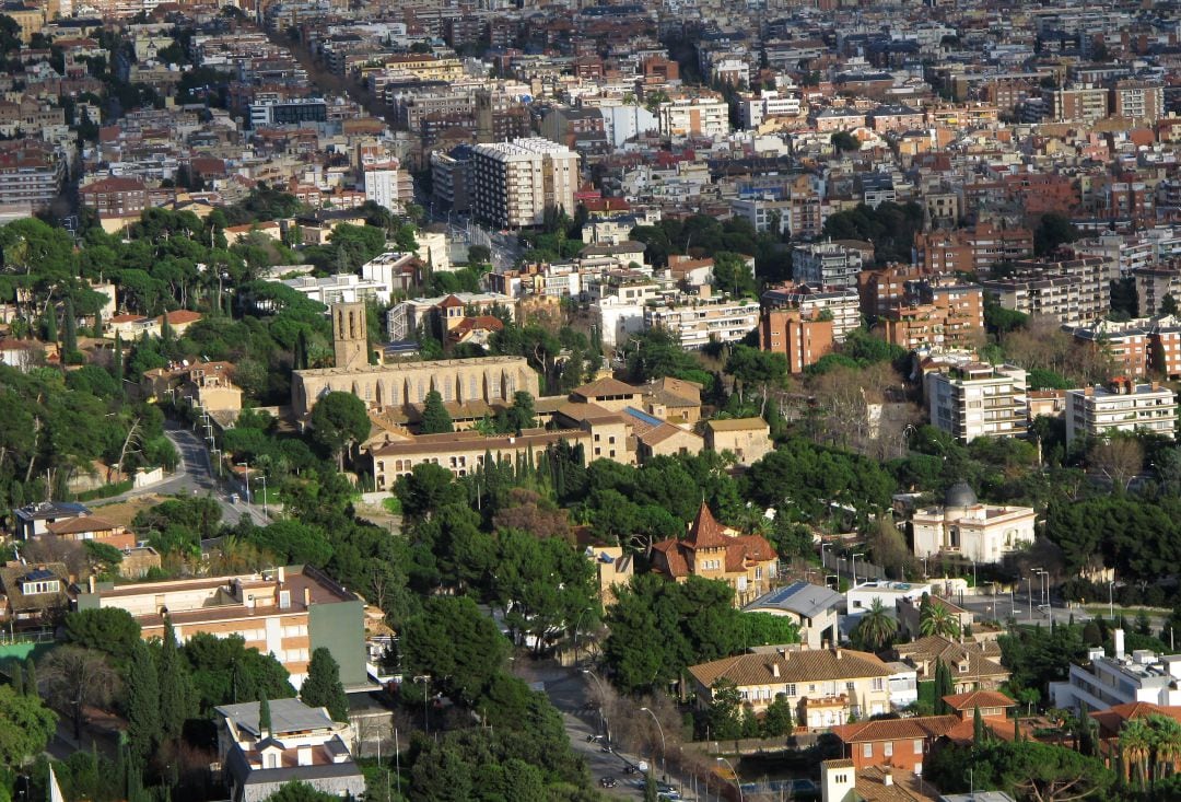 Imatge aèria del barri de Pedralbes