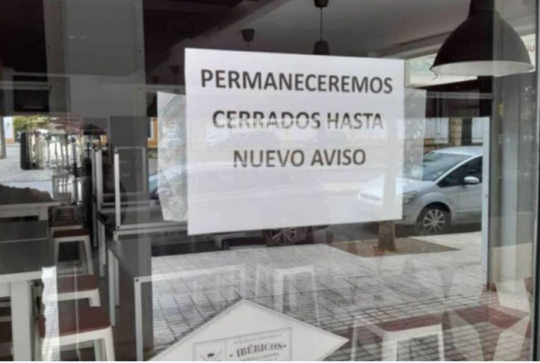 Imagen de un bar cerrado