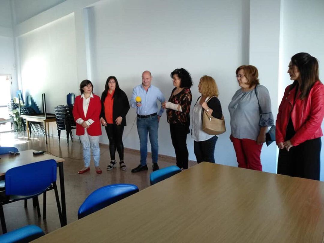 Momento de la intervención del alcalde, JOsé Luis HIdalgo, en la inauguración