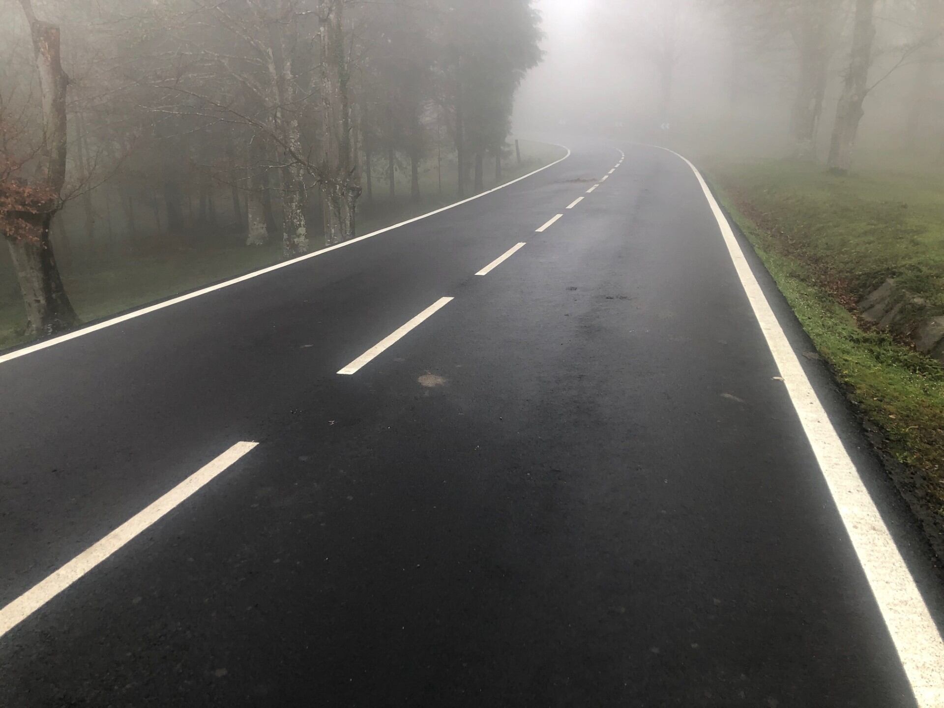 Zona de la carretera reacondicionada.