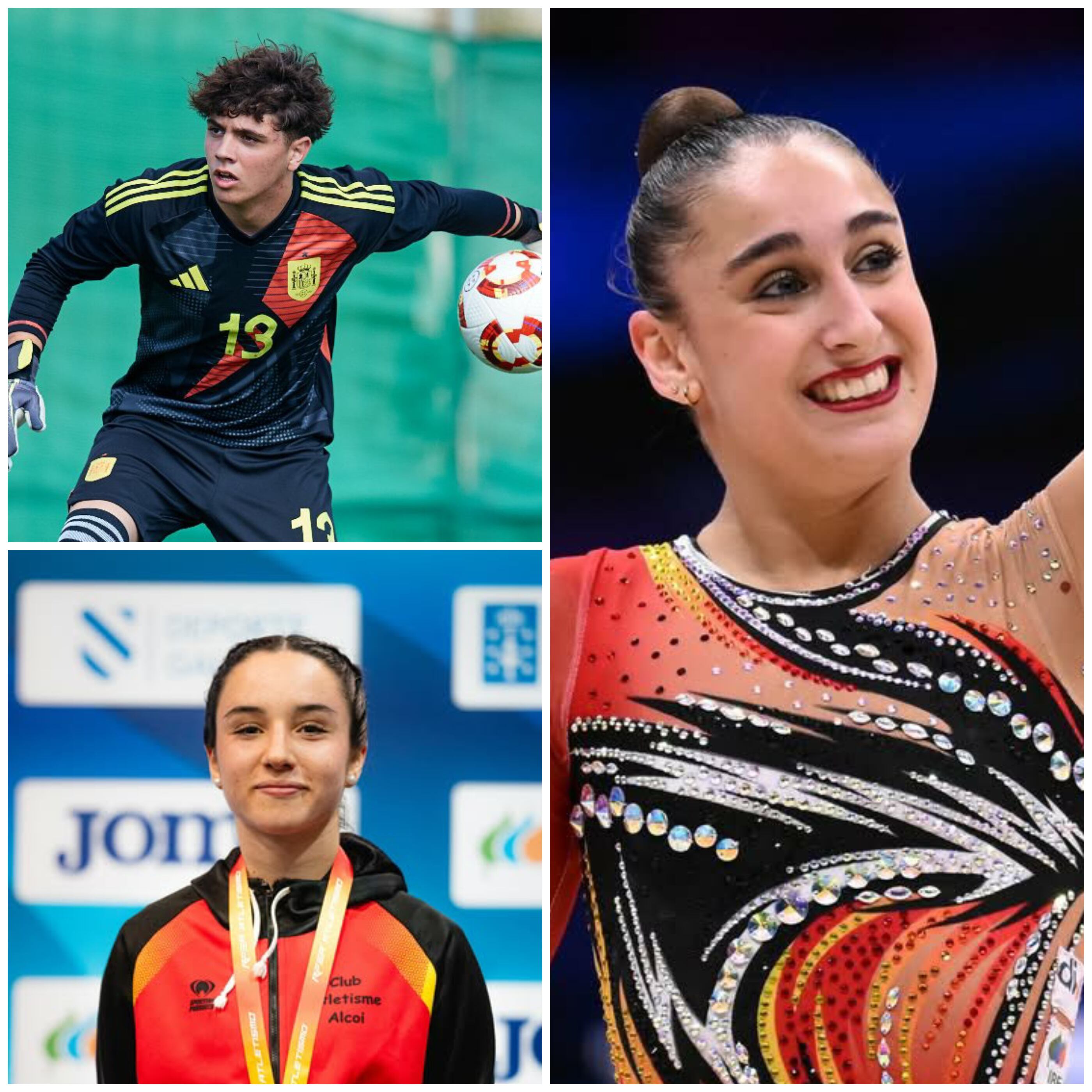 Los galardonados Joan Gómez, Sara Masanet y Daniela Picó